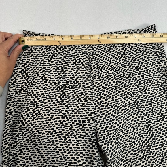 Who What Wear Pull On Stretch Skinny Pants Womens Size 14 Cream Black Dot Print - Picture 7 of 12